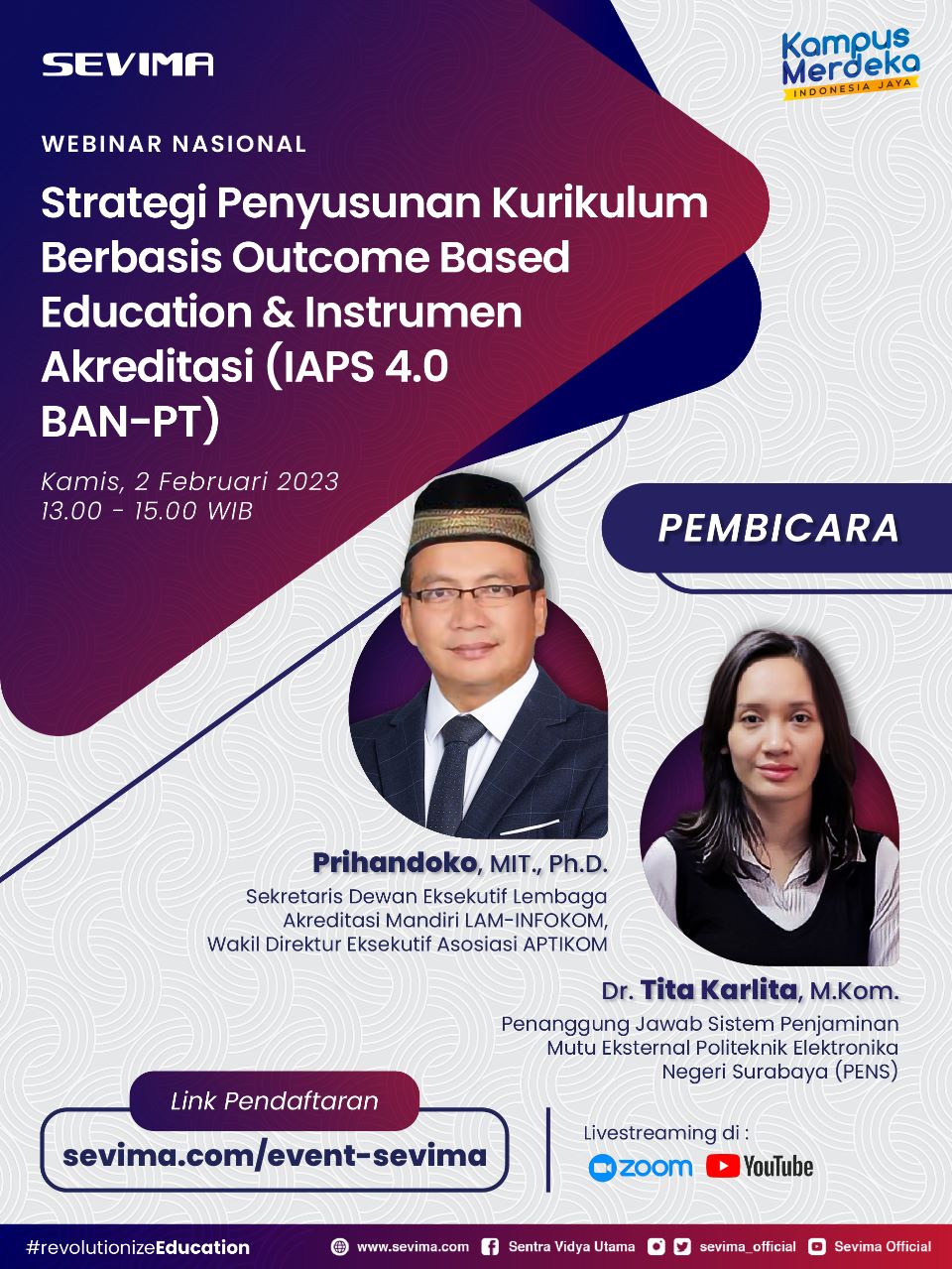 Webinar: Strategi Penyusunan Kurikulum Berbasis Outcome Based Education & Instrumen Akreditasi